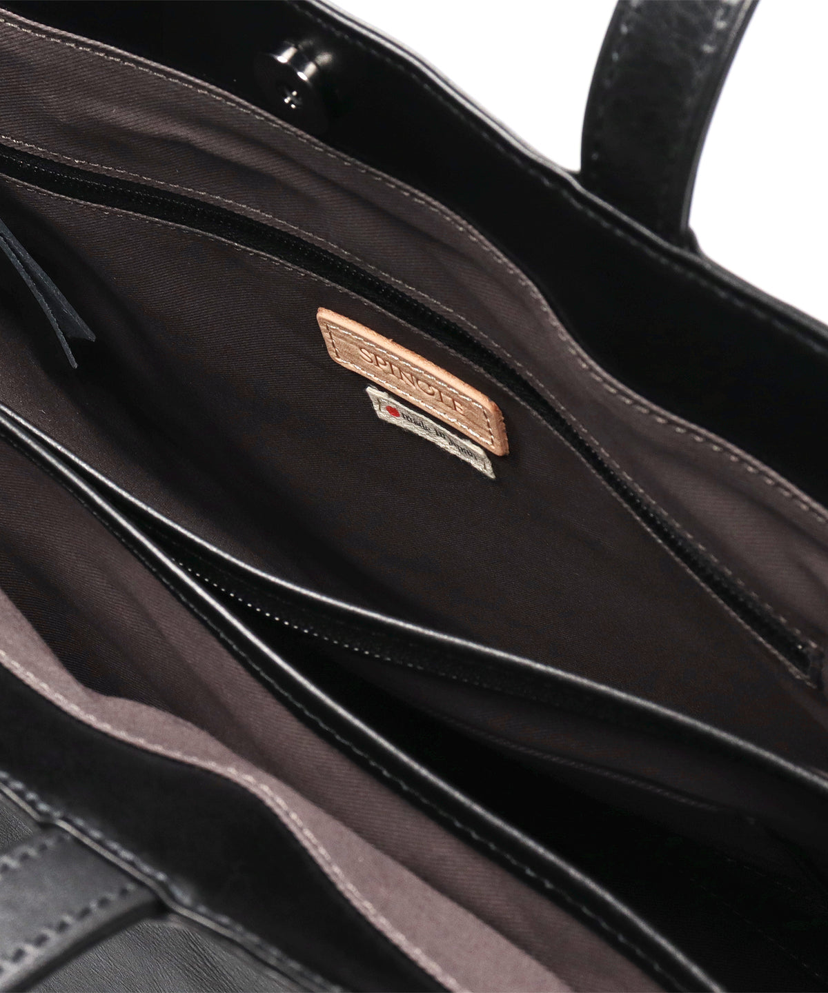 SPB-101IL Black Leather Tote Bag